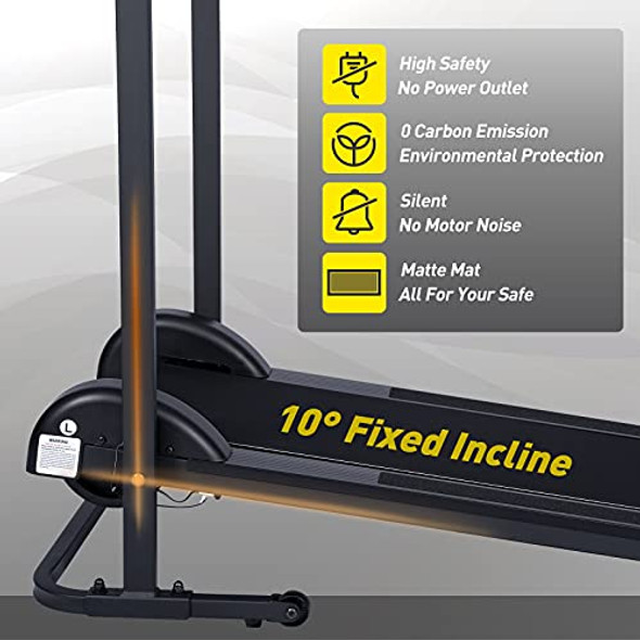 KOTIA MANUAL TREADMILL - SMALL FOLDABLE TREADMILL GHN213 - BLACK KOTIA MANUAL TREADMILL - SMALL FOLDABLE TREADMILL GHN213 - BLACK