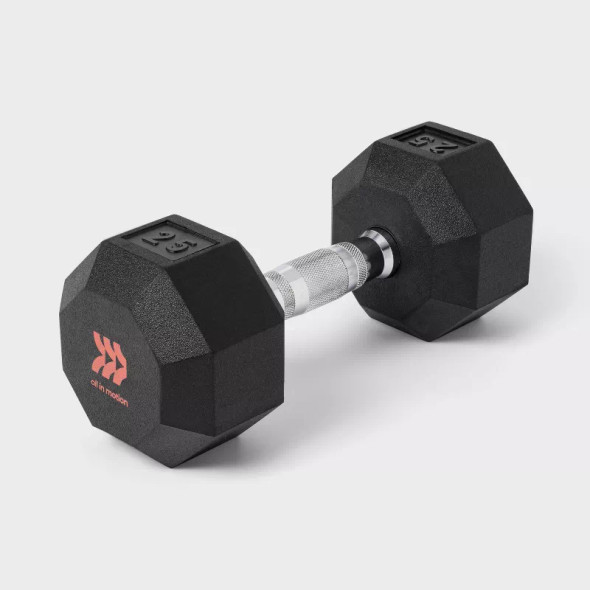 ALL IN MOTION HEX DUMBBELL 25LBS - BLACK/CHROME ALL IN MOTION HEX DUMBBELL 25LBS - BLACK/CHROME