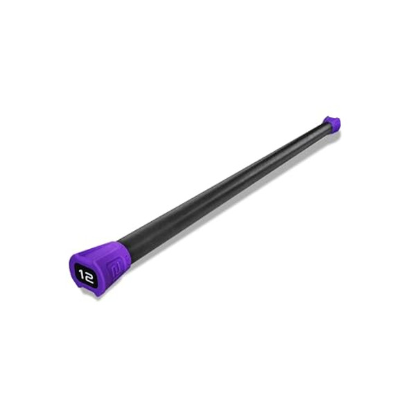 CAP BARBELL WEIGHTED BODY BAR, 12 POUNDS - BLACK/PURPLE CAP BARBELL WEIGHTED BODY BAR, 12 POUNDS - BLACK/PURPLE