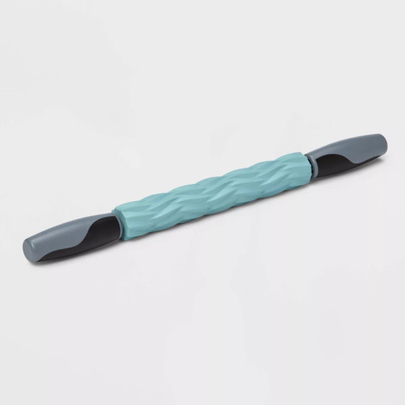 ALL IN MOTION 17.75" MASSAGE STICK HANDHELD POLYURETHANE FOAM MASSAGER AQUA BLUE ALL IN MOTION 17.75" MASSAGE STICK HANDHELD POLYURETHANE FOAM MASSAGER AQUA BLUE