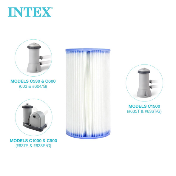 INTEX TYPE A FILTER CARTRIDGE FOR POOLS, TWIN PACK, 1 PACK - WHITE New INTEX TYPE A FILTER CARTRIDGE FOR POOLS, TWIN PACK, 1 PACK - WHITE New