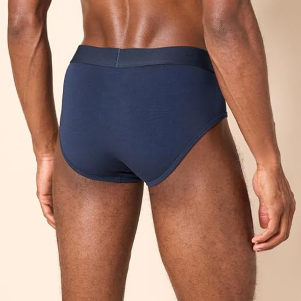 AECT45M7 AMAZON ESSENTIALS Men Brief Underwear 5-Pack Black/Navy/Gray Heather XL New AECT45M7 AMAZON ESSENTIALS Men Brief Underwear 5-Pack Black/Navy/Gray Heather XL New
