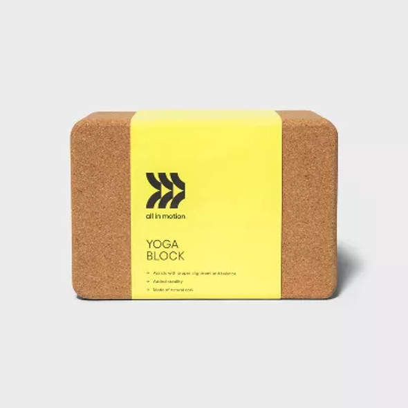 ALL IN MOTION CORK YOGA BLOCK - BROWN New ALL IN MOTION CORK YOGA BLOCK - BROWN New