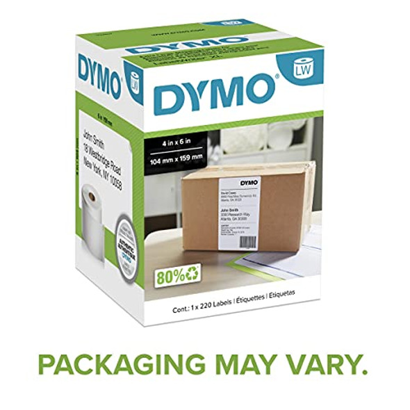 DYMO AUTHENTIC LW EXTRA-LARGE SHIPPING LABELS 220 - WHITE New DYMO AUTHENTIC LW EXTRA-LARGE SHIPPING LABELS 220 - WHITE New