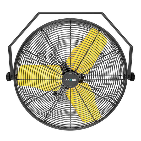 CCGIRU 9200 CFM 24" INDUSTRIAL WALL MOUNT FANS, HIGH VELOCITY 2-SPEED - YELLOW New