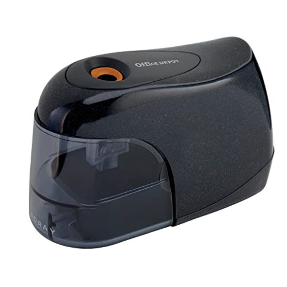 OFFICE DEPOT BRAND CORDLESS PENCIL SHARPENER,027020 - Black/Silver New OFFICE DEPOT BRAND CORDLESS PENCIL SHARPENER,027020 - Black/Silver New