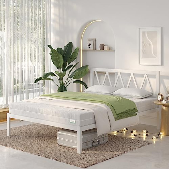 Novilla Queen Bed Frame with Headboard, Metal Platform Bed Frame, Heavy Duty Novilla Queen Bed Frame with Headboard, Metal Platform Bed Frame, Heavy Duty