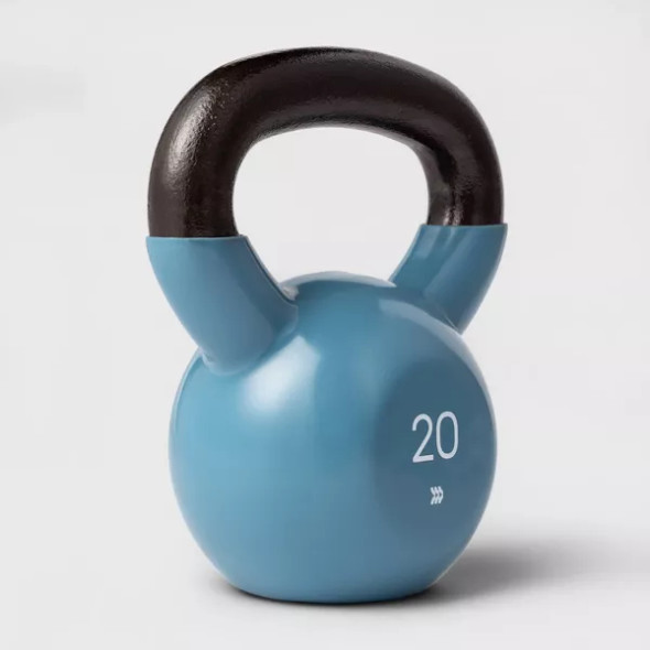 ALL IN MOTION KETTLEBELL 20LB IRON WEIGHT FOR LEGS & UPPER BACK - BLUE ALL IN MOTION KETTLEBELL 20LB IRON WEIGHT FOR LEGS & UPPER BACK - BLUE