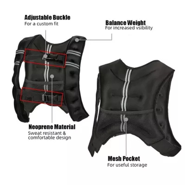 ALL IN MOTION WEIGHT VEST, 25LBS - BLACK ALL IN MOTION WEIGHT VEST, 25LBS - BLACK