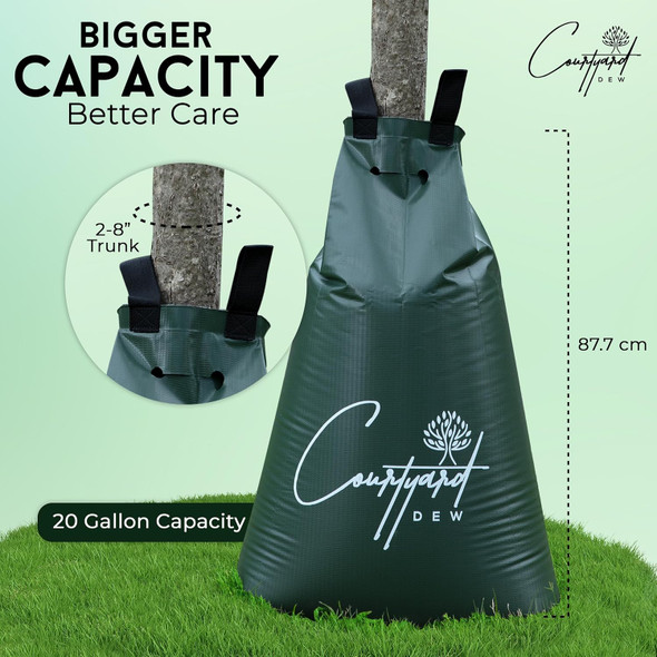 COURTYARD DEW TREE WATERING BAG SLOW RELEASE 20 GALLON HEAVY DUTY SLOW PACK OF 3 COURTYARD DEW TREE WATERING BAG SLOW RELEASE 20 GALLON HEAVY DUTY SLOW PACK OF 3