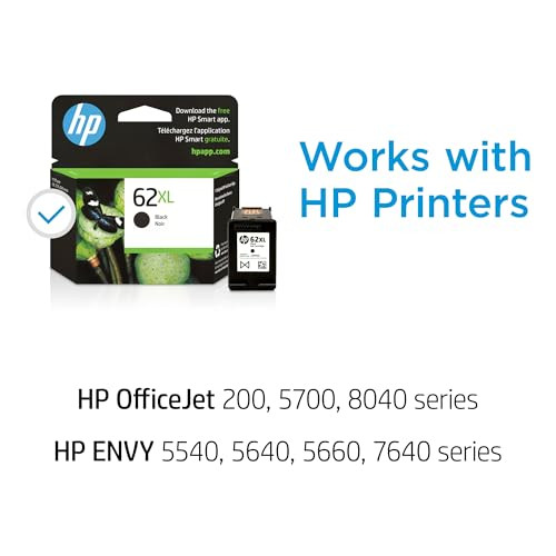 HP 62XL HIGH-YIELD INK CARTRIDGES FOR HP PRINTERS C2P05AN - BLACK New