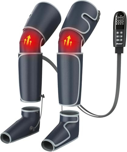 SLOTHMORE LEG MASSAGER AIR COMPRESSION FOOT MASSAGER 3 HEAT 4 MODES - GRAY