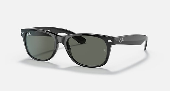 RAY-BAN NEW WAYFARER BLACK G-15 GREEN LENS 52mm - BLACK/GREEN RAY-BAN NEW WAYFARER BLACK G-15 GREEN LENS 52mm - BLACK/GREEN