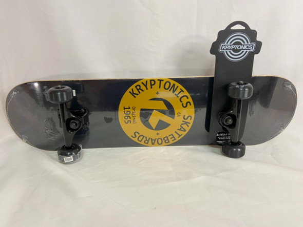 KRYPTONICS SKATEBOARD 31" STAR SERIES 8 PLY DOUBLE KICKTAIL DECK TRUCKS - BLACK KRYPTONICS SKATEBOARD 31" STAR SERIES 8 PLY DOUBLE KICKTAIL DECK TRUCKS - BLACK