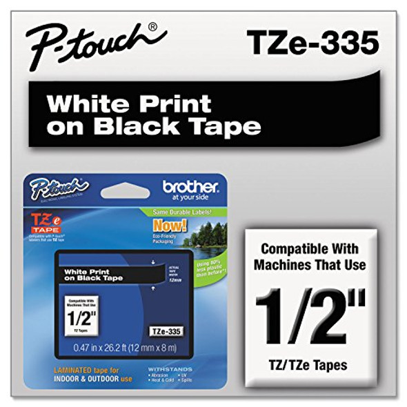 Brother Genuine P-touch TZE-335 Label Tape, 1/2" (0.47") Standard Laminated New Brother Genuine P-touch TZE-335 Label Tape, 1/2" (0.47") Standard Laminated New