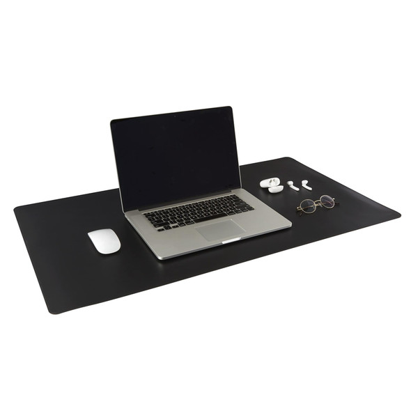 REALSPACE REVERSIBLE DESK PAD W/ANTIMICROBIAL TREATMENT, 20" X 36"  - BLACK/GRAY REALSPACE REVERSIBLE DESK PAD W/ANTIMICROBIAL TREATMENT, 20" X 36"  - BLACK/GRAY