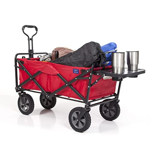MACSPORTS OUTDOOR UTILITY WAGON FOLDING TABLE DRINK HOLDER WTC-230-BRIGHT/RED MACSPORTS OUTDOOR UTILITY WAGON FOLDING TABLE DRINK HOLDER WTC-230-BRIGHT/RED