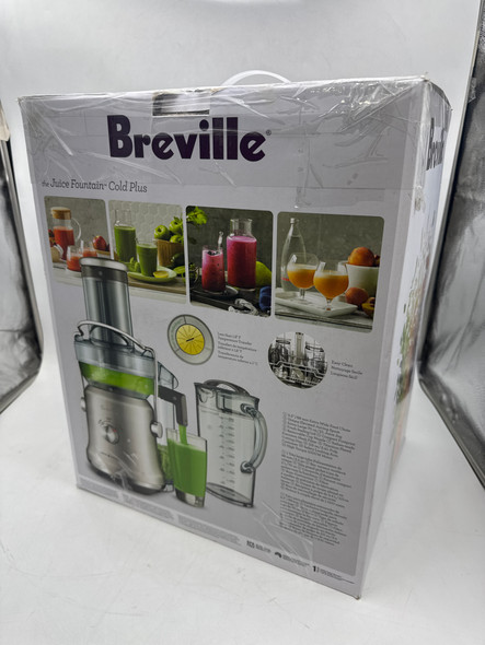Breville BJE530BSS Juice Fountain Cold Plus, 70 fl oz, Brushed Stainless Steel New