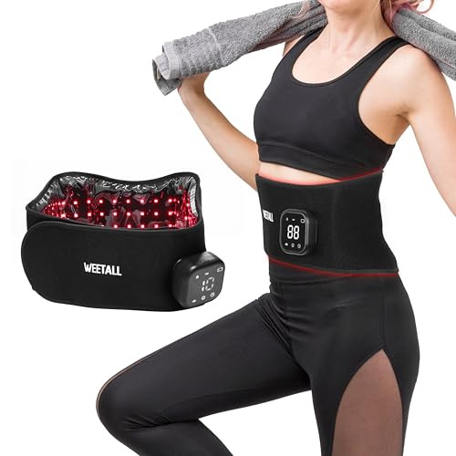 WEETALL CORDLESS RED LIGHT THERAPY BELT: 5200MAH RECHARGEABLE INFRARED LIGHT