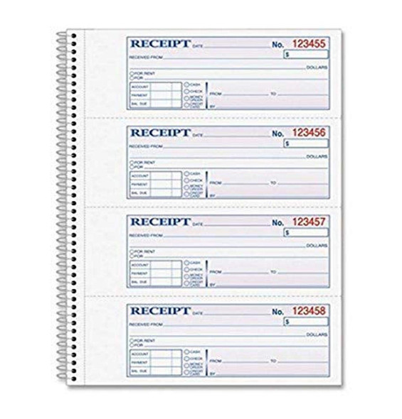 ADAMS MONEY AND RENT RECEIPT BOOK 2-PARTS RECEIPTS 7-5/8" X 11" - WHITE/CANARY New ADAMS MONEY AND RENT RECEIPT BOOK 2-PARTS RECEIPTS 7-5/8" X 11" - WHITE/CANARY New