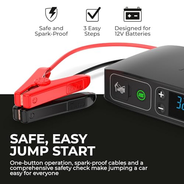 HALO BOLT AIR+ AC 55500 PORTABLE JUMP STARTER 100 PSI AIR COMPRESSOR - BLACK HALO BOLT AIR+ AC 55500 PORTABLE JUMP STARTER 100 PSI AIR COMPRESSOR - BLACK