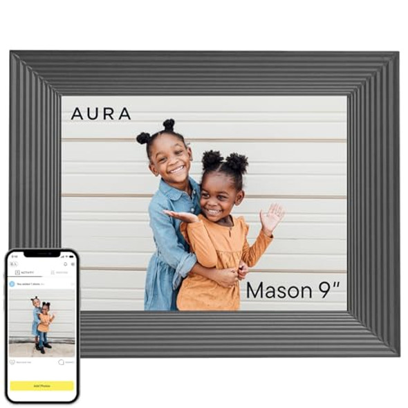 AURA MASON WIFI DIGITAL PICTURE FRAME WIRECUTTER'S BEST DIGITAL FRAME - BLACK New