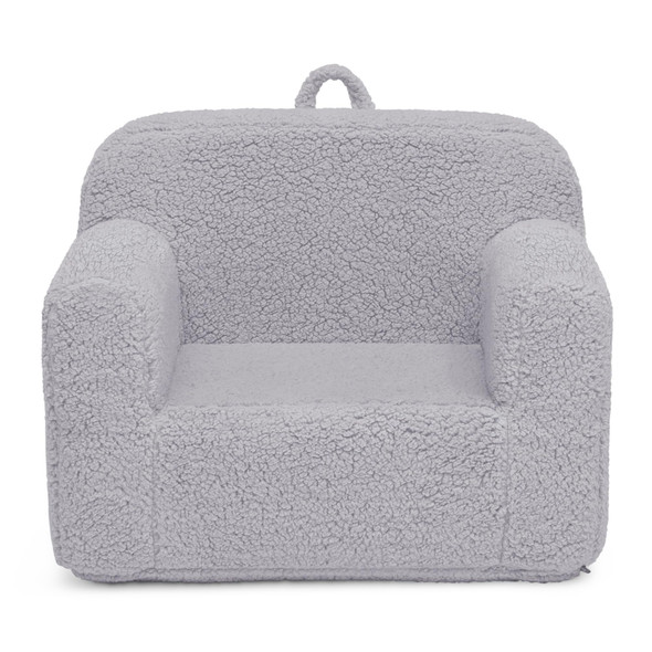 DELTA CHILDREN COZEE SHERPA CHAIR, READING, ARM REST|CUSHION AVAILABILITY - GRAY New