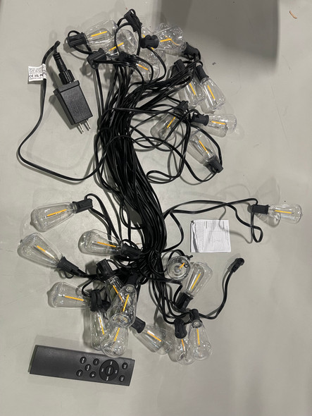 SHINEU 60FT LED STRING LIGHTS WITH REMOTE, G40 DIMMABLE GLOBE BACKYARD LIGHTS SHINEU 60FT LED STRING LIGHTS WITH REMOTE, G40 DIMMABLE GLOBE BACKYARD LIGHTS