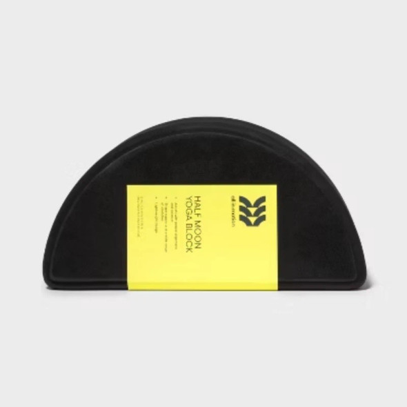 ALL IN MOTION HALF MOON YOGA BLOCK - EVA FOAM FITNESS ACCESSORY - BLACK New ALL IN MOTION HALF MOON YOGA BLOCK - EVA FOAM FITNESS ACCESSORY - BLACK New