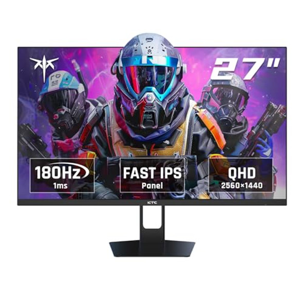 KTC 27" QHD GAMING MONITOR 180HZ 1MS GTG FAST IPS 2K COMPUTER GAMER - BLACK KTC 27" QHD GAMING MONITOR 180HZ 1MS GTG FAST IPS 2K COMPUTER GAMER - BLACK