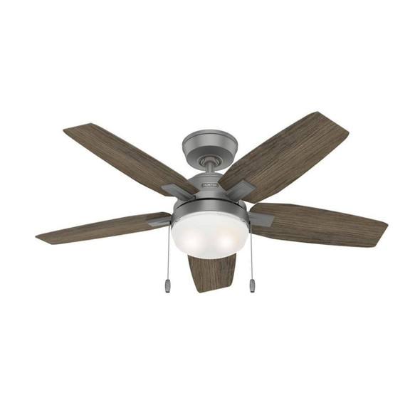 HUNTER ANTERO 44 IN. CEILING FAN LIGHT KIT MATTE SILVER CC52126 - SILVER HUNTER ANTERO 44 IN. CEILING FAN LIGHT KIT MATTE SILVER CC52126 - SILVER