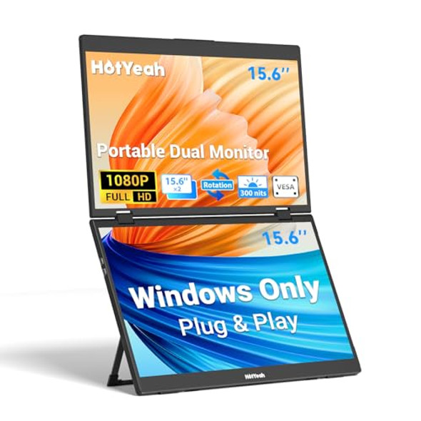 HOTYEAH TRIPLE LAPTOP SCREEN EXTENDER 15.6" FOLDING PORTABLE USB C - BLACK HOTYEAH TRIPLE LAPTOP SCREEN EXTENDER 15.6" FOLDING PORTABLE USB C - BLACK