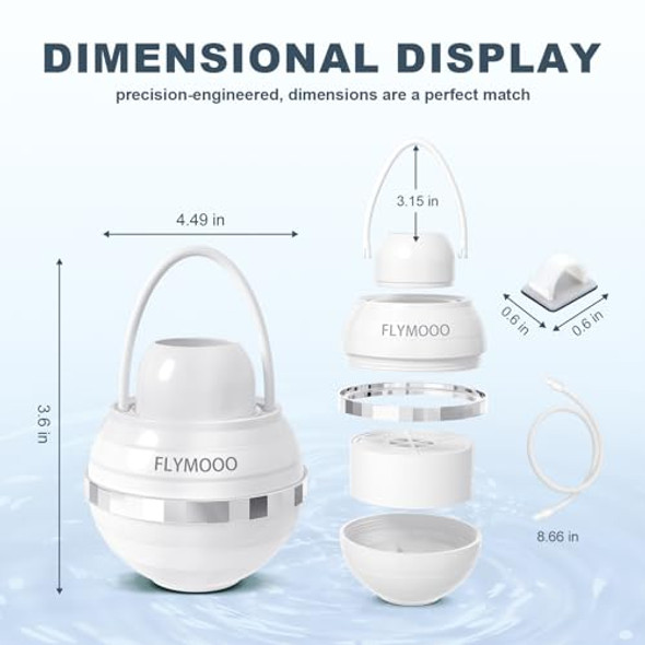FLYMOO BATH FILTER TUB FAUCET - 8 STAGES BATHTUB WATER FILTER F35 - WHITE FLYMOO BATH FILTER TUB FAUCET - 8 STAGES BATHTUB WATER FILTER F35 - WHITE
