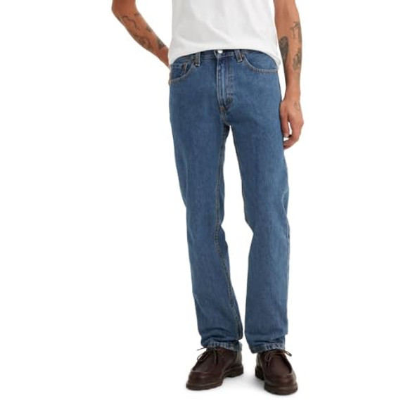 LEVI'S MEN'S 505 REGULAR FIT JEANS - SIZE MEN 38 X 32 - MEDIUM STONEWASH New LEVI'S MEN'S 505 REGULAR FIT JEANS - SIZE MEN 38 X 32 - MEDIUM STONEWASH New