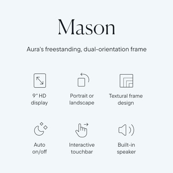 AURA MASON WIFI DIGITAL PICTURE FRAME WIRECUTTER AF200-GRPS-BLACK - BLACK AURA MASON WIFI DIGITAL PICTURE FRAME WIRECUTTER AF200-GRPS-BLACK - BLACK