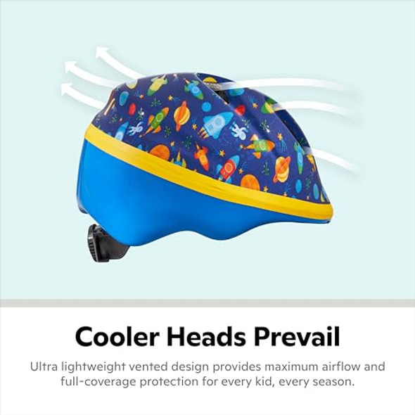 Schwinn Toddler Baby Bike Helmet Boys Girls Dial Fit Adjustment -XS - Blue Space New