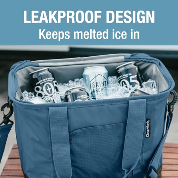 CleverMade Pacifica Collapsible Insulated Cooler Bag – Grizzly Bear Brown