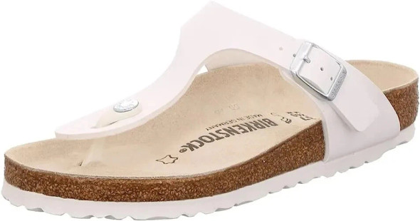 BRIKENSTOCK BIRKENSTOCK GIZEH REGULAR FIT THONG FLIP FLOP - SIZE: MEN 11 - WHITE BRIKENSTOCK BIRKENSTOCK GIZEH REGULAR FIT THONG FLIP FLOP - SIZE: MEN 11 - WHITE
