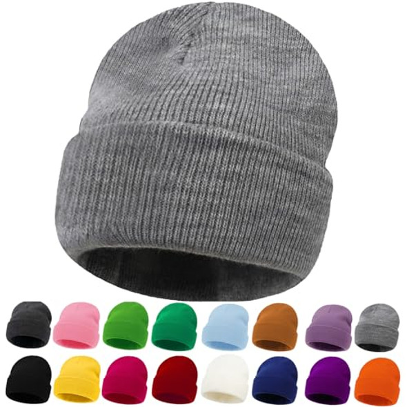 ZOORON Kids Beanie Boys Girls Beanies Winter Hats Knit Warm Caps - GRAY ZOORON Kids Beanie Boys Girls Beanies Winter Hats Knit Warm Caps - GRAY