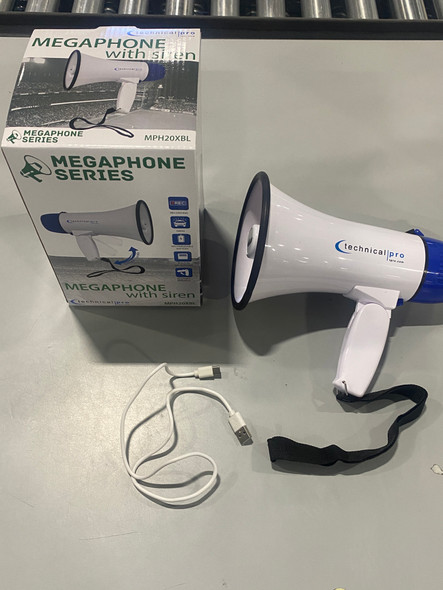 TECHNICAL PRO RECHARGEABLE BATTERY MEGAPHONE, 25 WATTS