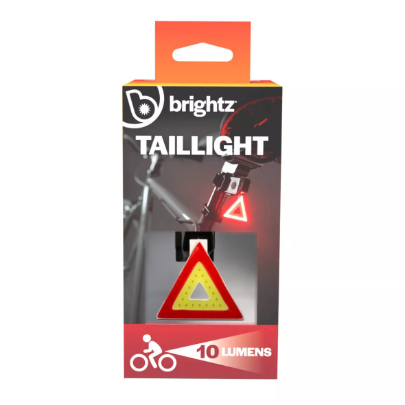 BRIGHTZ TRIANGLE LED TAIL LIGHT ABS BIKE REFLECTOR, SEAT POST MOUNT 8-HOUR BRIGHTZ TRIANGLE LED TAIL LIGHT ABS BIKE REFLECTOR, SEAT POST MOUNT 8-HOUR