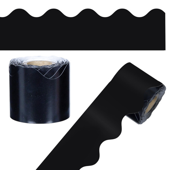 CARSON DELLOSA 36 FT SCALLOPED BLACK BULLETIN BOARD BORDERS - BLACK CARSON DELLOSA 36 FT SCALLOPED BLACK BULLETIN BOARD BORDERS - BLACK