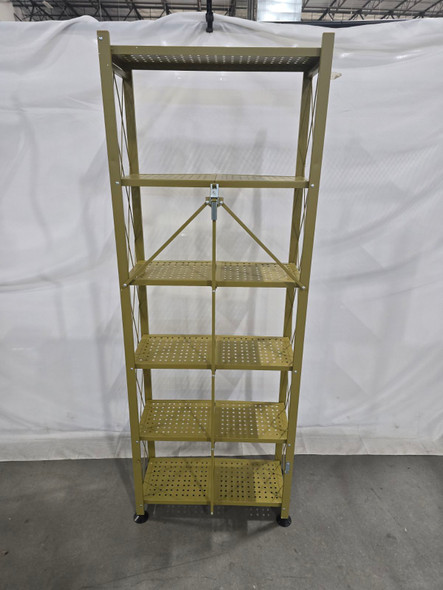 ORIGAMI FOLDABLE STEEL 6-TIER BOOKSHELF - GOLD