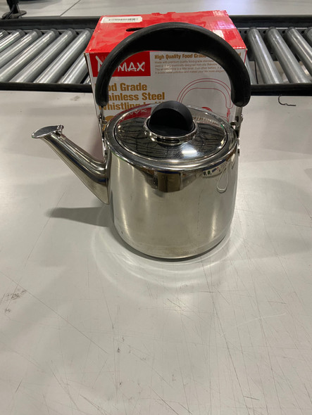 M-MAX FOOD GRADE STAINLESS STEEL WHISTLING KETTLE, 3L - STAINLESS STEEL