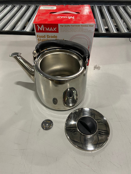 M-MAX FOOD GRADE STAINLESS STEEL WHISTLING KETTLE, 3L - STAINLESS STEEL