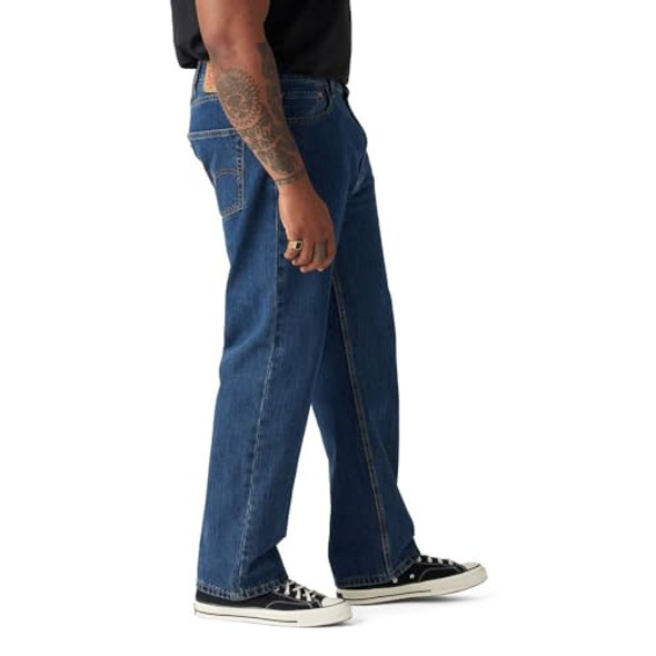 LEVIS LEVI'S MEN'S 505 REGULAR FIT JEANS IN DARK STONEWASH SIZE 32WX30L New
