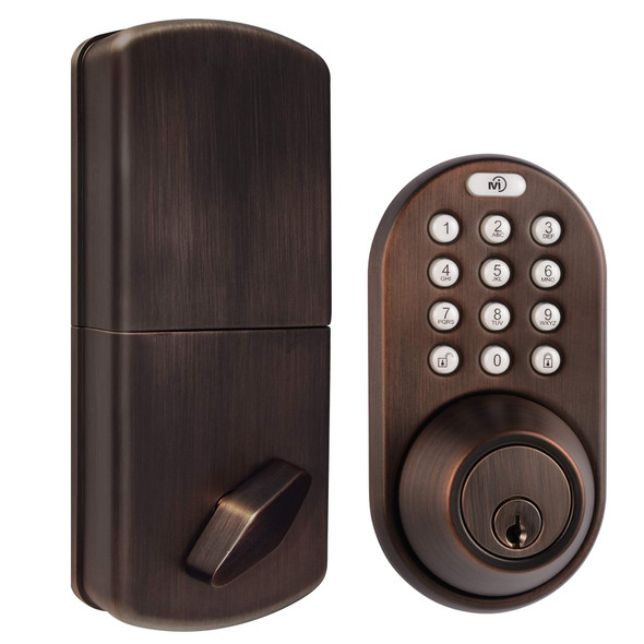 MILOCKS TF-02OB DIGITAL DEADBOLT DOOR LOCK WITH ELECTRONIC KEYPAD - BRONZE MILOCKS TF-02OB DIGITAL DEADBOLT DOOR LOCK WITH ELECTRONIC KEYPAD - BRONZE