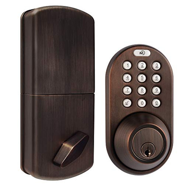 MILOCKS TF-02OB DIGITAL DEADBOLT DOOR LOCK WITH ELECTRONIC KEYPAD - BRONZE MILOCKS TF-02OB DIGITAL DEADBOLT DOOR LOCK WITH ELECTRONIC KEYPAD - BRONZE
