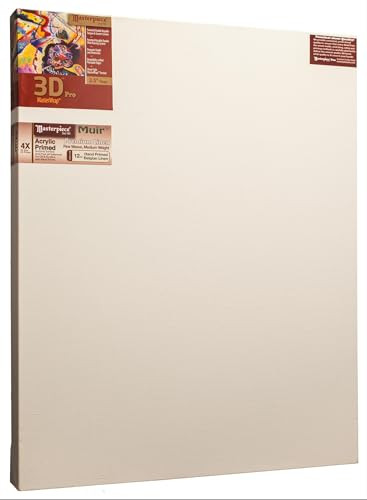 MASTERPIECE 3D PRO 2.5" DEEP MUIR BELGIAN LINEN STRETCHED Z1DA-3451 - WHITE