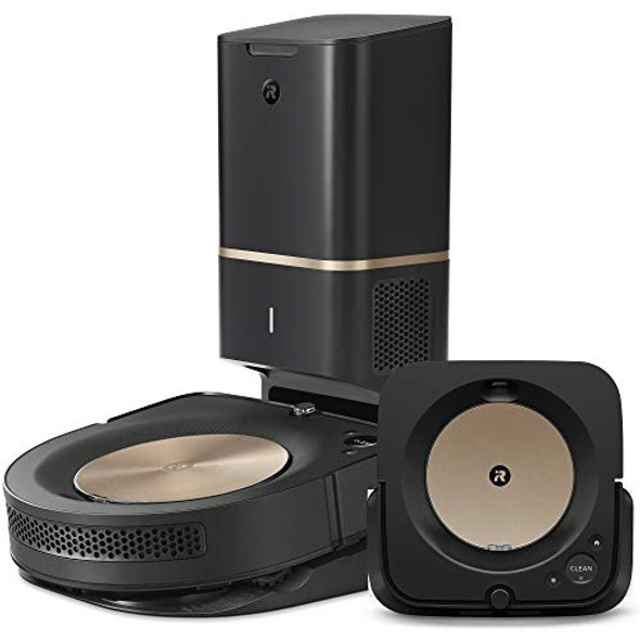 IROBOT ROBOT ROOMBA S9+ 9550 VACUUM BRAAVA JET M6 6112 MOP BUNDLE - BLACK